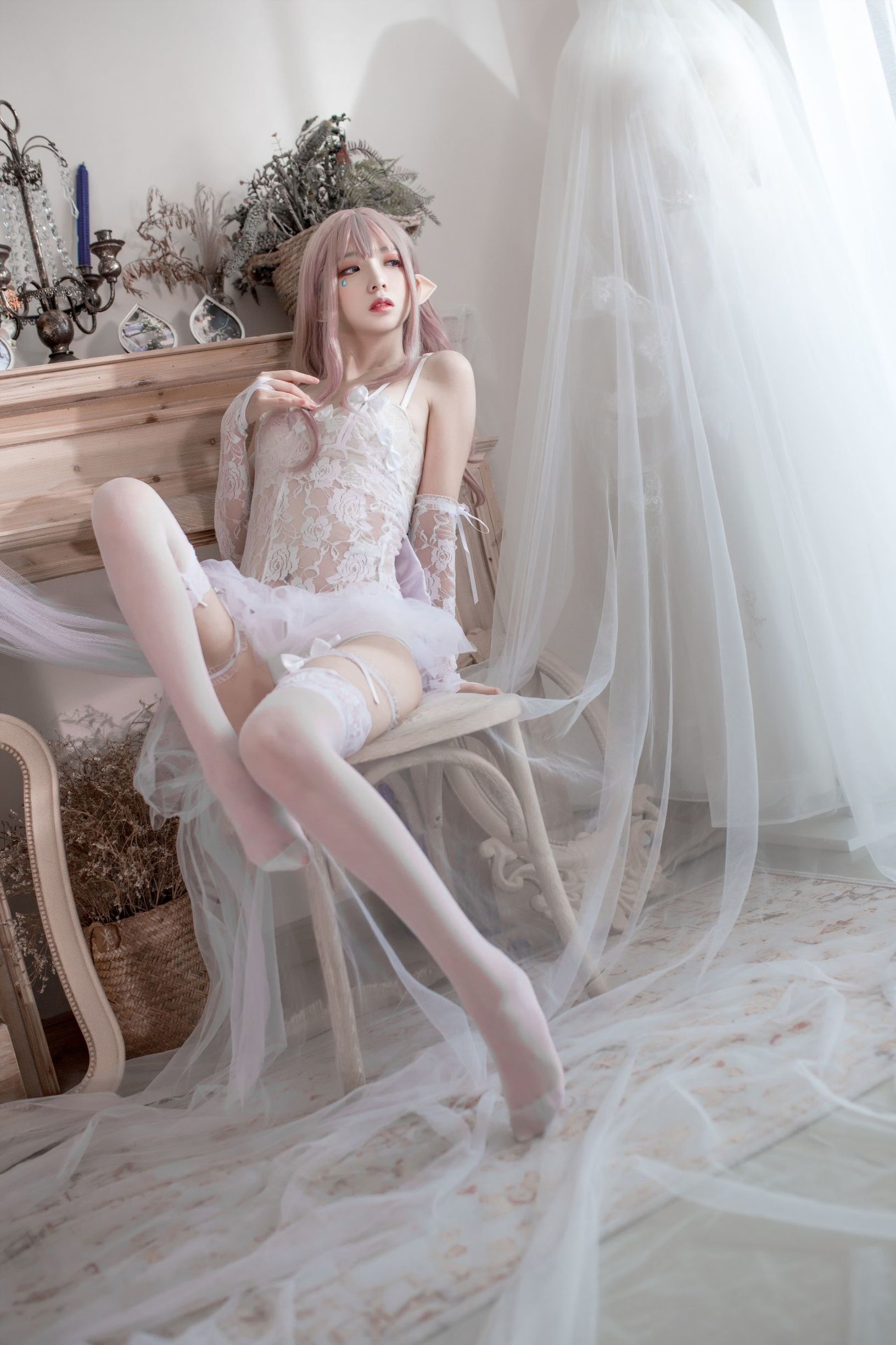 [Cosplay写真]疯猫ss纯白精灵插图2